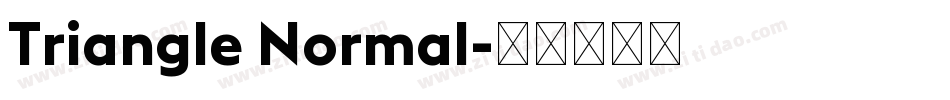 Triangle Normal字体转换